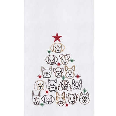C&F Home Dog Face Christmas Tree Christmas Holiday Machine Washable Cotton Flour Sack Kitchen Towel Decor Decoration 27L X 18W In. 6 C&F Home Dog Face Christmas Tree Christmas Holiday Machine Washable Cotton Flour Sack Kitchen Towel Decor Decoration 27L X 18W In. - Image 4