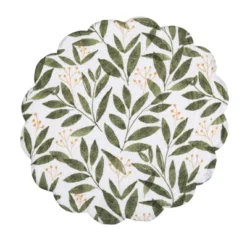 C&F Home Joelle Floral Flowers Palm Leaf Vibrant Scalloped Round Placemats Set Of 6, 17" -C&F Home GUEST 5639bb4a 297d 4bc3 abae 28a9fa13f627