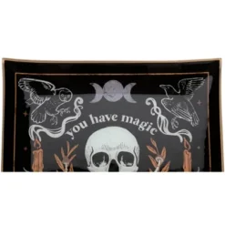 C&F Home Magic In Your Bones Skull Halloween Glass Tray