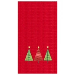C&F Home 27" X 18" Three Christmas Trees Embroidered Cotton Waffle Weave Kitchen Dishtowel -C&F Home GUEST 57c00f0b 73fc 4408 816b 2dedc0a226ec