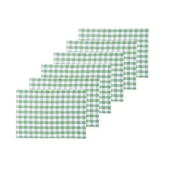 C&F Home Ashford Sage Placemats Set Of 6, 13" X 19"
