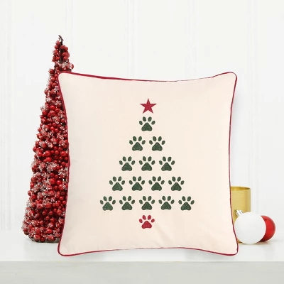 C&F Home 18" X 18" Christmas Tree Paws Embroidered Throw Pillow 6 C&F Home 18" X 18" Christmas Tree Paws Embroidered Throw Pillow - Image 4