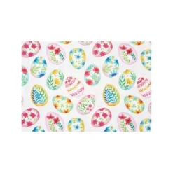 C&F Home Colorful Easter Egg Charm & Plaid Spring Placemats Set Of 6 Springtime, 14" X 20"