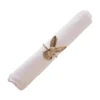 C&F Home Easter Rose Gold Bunny Rabbit Head Decorative Tabletop Cloth Napkin Rings Set Of 4