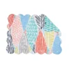 C&F Home Surfside Sound Scalloped Placemats Set Of 6 Nautical Design Beach, 13" X 19"