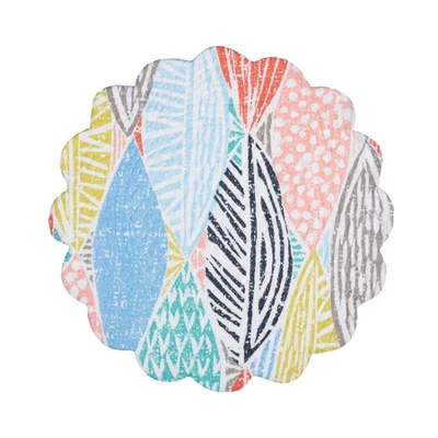 C&F Home Surfside Sound Scalloped Round Placemats Set Of 6 Nautical Design Beach, 17" 4 C&F Home Surfside Sound Scalloped Round Placemats Set Of 6 Nautical Design Beach, 17" - Image 2