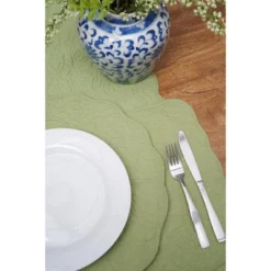 C&F Home Christiana Sweet Pea Reversible Machine Washable Scallop Quilt Placemats Set Of 6 -C&F Home GUEST 63a46443 f637 4e0d 9ff7 619b9c0ed9f0