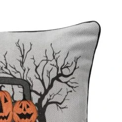 C&F Home 18" X 18" Spooky Time Embellished Throw Halloween Pillow With Light-Up LED