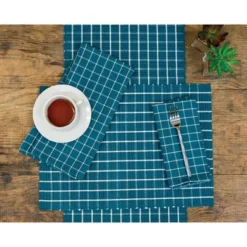 C&F Home 72" Windowpane Table Runner