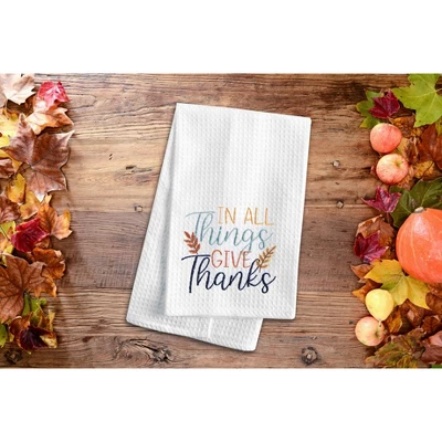 C&F Home Thanksgiving "In All Things Give Thanks" Kitchen Flour Sack Cotton Dishtowel 4 C&F Home Thanksgiving "In All Things Give Thanks" Kitchen Flour Sack Cotton Dishtowel - Image 2