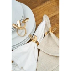 C&F Home Easter Gold Bunny Rabbit Ears Napkin Ring Set Of 4 -C&F Home GUEST 6955c75d 65be 41d2 8647 20154eb4618c