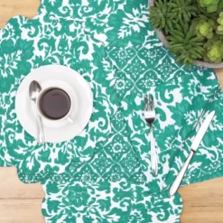 C&F Home Madison Aqua Cotton Reversible Napkin Set Of 6 -C&F Home GUEST 6cbe57de aa70 4b2f acc8 0df4b0b45ecf 1