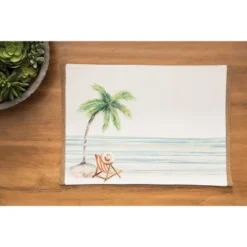 C&F Home Life Is Better At The Beach Embroidered Placemats Set Of 6 Coastal, 13" X 16" -C&F Home GUEST 6d013a5d bbf5 4c37 9d66 436e7128dec2