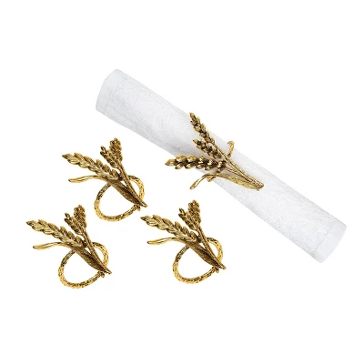 C&F Home Bronze Wheat Napkin Rings Set Of 4 6 C&F Home Bronze Wheat Napkin Rings Set Of 4 - Image 4