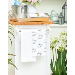 C&F Home Coffee Cups Embroidered Cotton Flour Sack Kitchen Towel -C&F Home GUEST 6f0b046d 02da 4afb 9045 2eee869a26ef