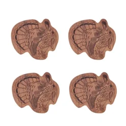 C&F Home Thanksgiving Turkey Wood Coasters Set Of 4 -C&F Home GUEST 704ec37d 0200 4ba5 b15a 5692b1ad3d72