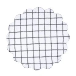 C&F Home Bleighton Black Round Cotton Placemat Machine Washable Set Of 6 -C&F Home GUEST 70b034fc 3974 4d7e b4e6 b6f46c3e57e7