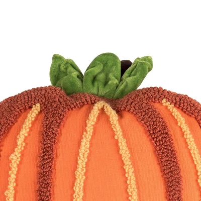 C&F Home Botanical Pumpkin Shaped Hooked Accent Throw Pillow 18" X 18" 3 C&F Home Botanical Pumpkin Shaped Hooked Accent Throw Pillow 18" X 18"