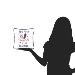 C&F Home Flip Flops Fireworks 4th Of July Patriotic Embroidered Square Accent Small Petite Throw Pillow, 10" X 10" 7 C&F Home Flip Flops Fireworks 4th Of July Patriotic Embroidered Square Accent Small Petite Throw Pillow, 10" X 10" -C&F Home GUEST 70e02dcc 5b92 44b0 b2b7 cbe4f5593230