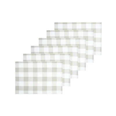 C&F Home Franklin Pebble Gingham Check Placemats Set Of 6, 13" X 19" 4 C&F Home Franklin Pebble Gingham Check Placemats Set Of 6, 13" X 19" - Image 2