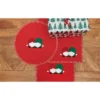 C&F Home Naughty / Nice Gnome Felt Round Placemats Set Of 6