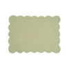 C&F Home Sage Quilted Scalloped Edge Dining Placemats Set Of 6 All Seasons Spring, 13" X 19"