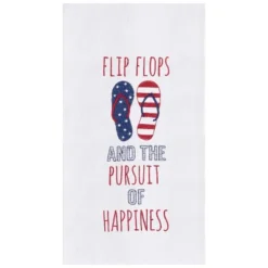 C&F Home Flip Flops & The Pursuit Of Happiness Flour Sack Cotton Kitchen Towel -C&F Home GUEST 75bf7988 a34b 4514 bef7 d44b7bc403b1
