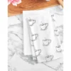 C&F Home Coffee Cups Embroidered Cotton Flour Sack Kitchen Towel