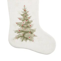 C&F Home 8.5" X 20" Embellished Winter Christmas Trees Hanging Large Christmas Stocking