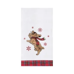 C&F Home Festive Dog Jumping Christmas Holiday Machine Washable Embellished Flour Sack Kitchen Towel 27L X 18W In. -C&F Home GUEST 77fd517b 928d 465f 9bb4 cd8a7312ecf8