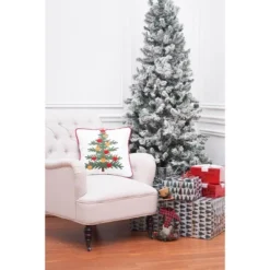 C&F Home Christmas Tree W/ Ornaments Accent Throw Pillow, 18" X 18" -C&F Home GUEST 791309b6 fb57 450e 826a bf48a8cacb18