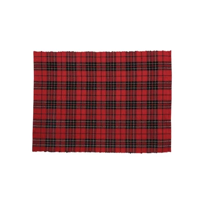 C&F Home Red Black Plaid Placemats Set Of 6, 13" X 19" 5 C&F Home Red Black Plaid Placemats Set Of 6, 13" X 19" - Image 3