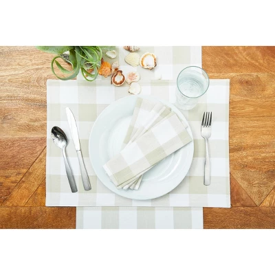 C&F Home Franklin Pebble Gingham Check Placemats Set Of 6, 13" X 19" 3 C&F Home Franklin Pebble Gingham Check Placemats Set Of 6, 13" X 19"