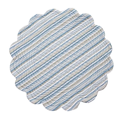 C&F Home Morrison Round Quilted Placemats Set Of 6, 17" 5 C&F Home Morrison Round Quilted Placemats Set Of 6, 17" - Image 3