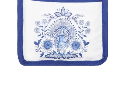 C&F Home Blue Harvest Turkey Potholder S/4 4 C&F Home Blue Harvest Turkey Potholder S/4 - Image 2