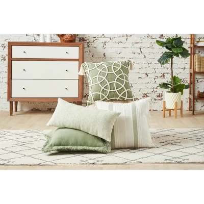 C&F Home 18" X 18" Lily Sage Geometric Throw Pillow 4 C&F Home 18" X 18" Lily Sage Geometric Throw Pillow - Image 2