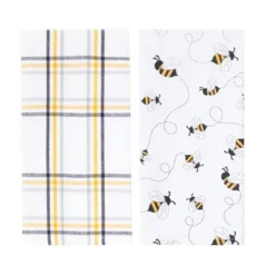 C&F Home Honey Bee Yellow & Black Plaid Pattern Spring Summer Cotton Kitchen Dishtowels Set Of 2 -C&F Home GUEST 7de141e9 8ed9 475c 8e6a eb5cd656e4a9