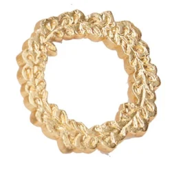 C&F Home Golden Wreath Napkin Ring Set Of 6