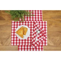 C&F Home Ashford Red Placemats Set Of 6, 13" X 19" -C&F Home GUEST 804c1b5c 99f6 427f 9cff cd4491412bd8