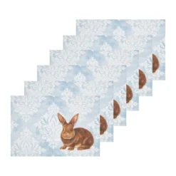 C&F Home Damask Easter Bunny Rabbit Placemats Set Of 6 -C&F Home GUEST 81f4c76a 045e 4ef7 a160 a35664f3cc5f