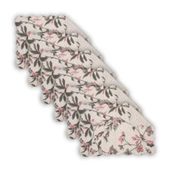 C&F Home Blair Garden Quilted Oblong Cotton Reversible Tabletop Placemats Set Of 6, 13" X 19"