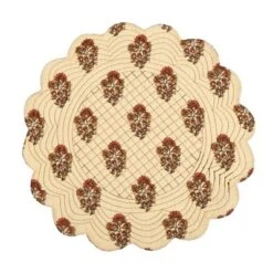 C&F Home Dorothy Autumnal Brown Quilted Scalloped Paisley Floral Accents Placemats Set Of 6, 17" -C&F Home GUEST 879f6974 21ce 4a02 916d a2d2b59c6d59