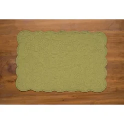 C&F Home Christiana Sweet Pea Reversible Machine Washable Scallop Quilt Placemats Set Of 6 -C&F Home GUEST 87b162aa cfd5 421c 9763 e29d493adf77