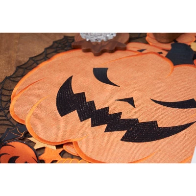 C&F Home Jack O' Lantern Set Of 6 Round Halloween Placemats 17" 4 C&F Home Jack O' Lantern Set Of 6 Round Halloween Placemats 17" - Image 2