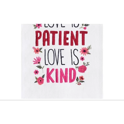 C&F Home Love Is Patient & Kind Embroidered Cotton Flour Sack Kitchen Towel 4 C&F Home Love Is Patient & Kind Embroidered Cotton Flour Sack Kitchen Towel - Image 2