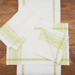 C&F Home Rose Trellis Jacquard Peridot Cotton Woven Placemats Set Of 6, 13" X 19" -C&F Home GUEST 8851d6ed 93bd 494b 886d 7f81e29a396f