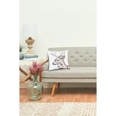 C&F Home Deer Buck Portrait Indoor/Outdoor Embroidered Accent Throw Pillow 18" X 18" 3 C&F Home Deer Buck Portrait Indoor/Outdoor Embroidered Accent Throw Pillow 18" X 18"