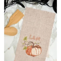C&F Home 18" X 27" Harvest Time Pumpkin Fall Embellished Flour Sack Kitchen Towel -C&F Home GUEST 8907b6c0 b56e 4bfa a8ff 7521677de787