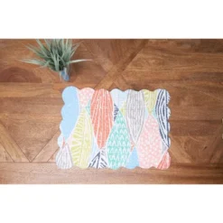 C&F Home Surfside Sound Scalloped Placemats Set Of 6 Nautical Design Beach, 13" X 19" -C&F Home GUEST 89fc1bb9 7431 449d bc14 0108be5e3195