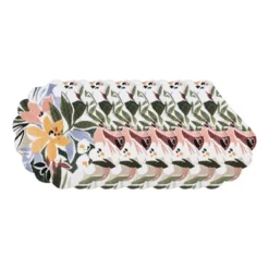 C&F Home Joelle Floral Flowers Palm Leaf Vibrant Scalloped Round Placemats Set Of 6, 17" -C&F Home GUEST 9101895f 9957 4907 9f58 0df08d1ff6e1